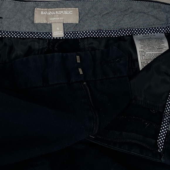 Banana Republic Hampton Fit Low Rise Chino Shorts Solid Black Size 4 Pockets - Picture 5 of 6